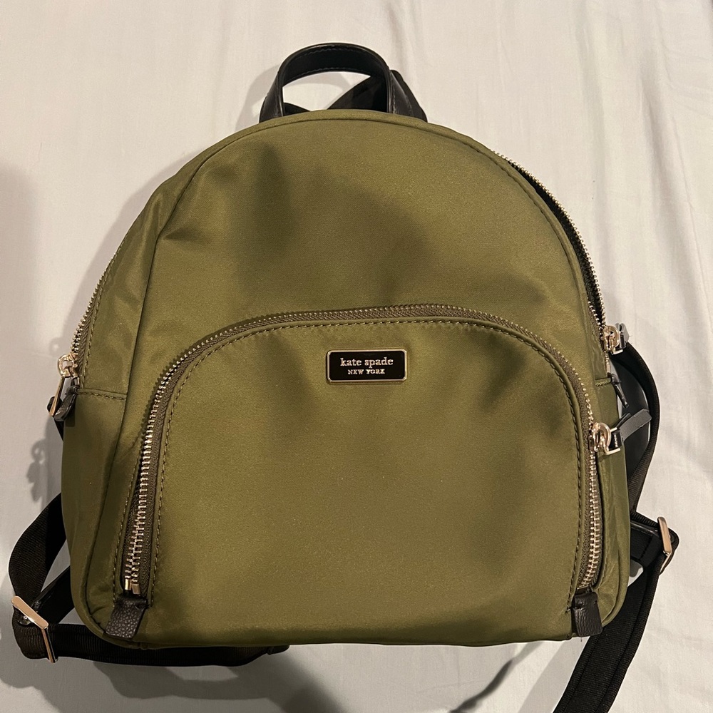 Kate Spade army green backpack